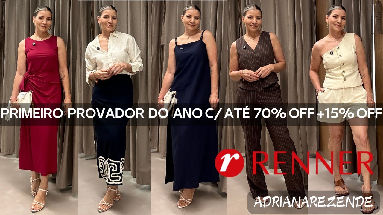 PROVADOR RENNER: PRIMEIRO PROVADOR DO ANO C/ ATÉ 70% OFF + 15% OFF PEGANDO EM SALDOS  #cupomrenner