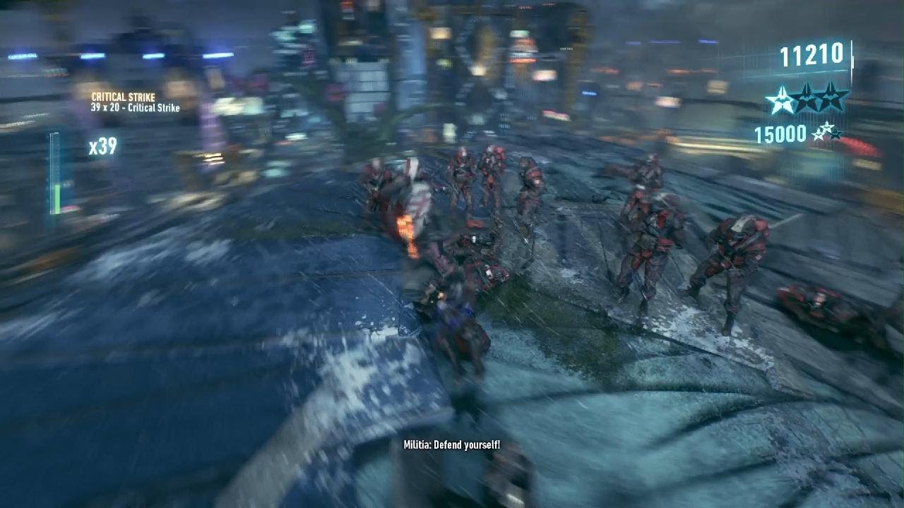 Fighting As Azrael In Batman: Arkham Knight