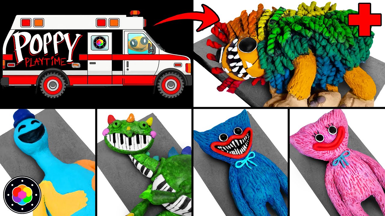 OPERANDO LOS JUGUETES de POPPY PLAYTIME 4! 💥😱(Doey, Yarnaby, Pianosaurus, Huggy) Clay | PlastiVerse
