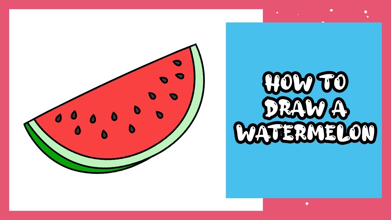 How to Draw a Watermelon Slice