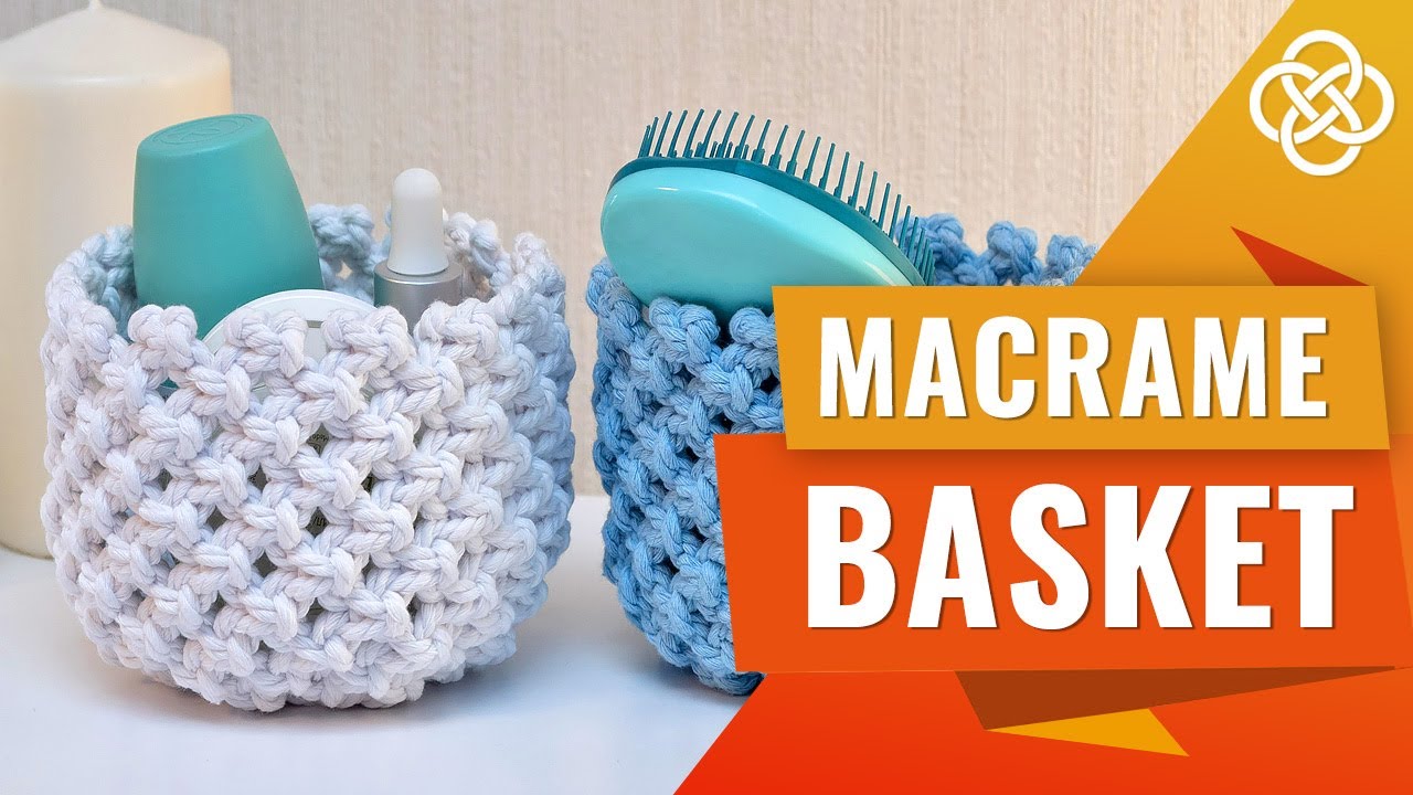 Корзинка в технике макраме | DIY | Урок макраме