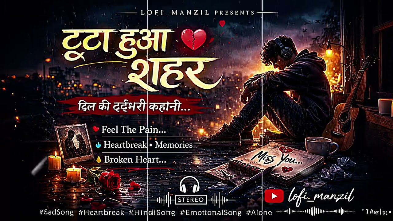 टूटा हुआ शहर 💔 | Sad Hindi Song 2026 | Emotional Male Vocal | Heartbreak Lofi | #SadSong