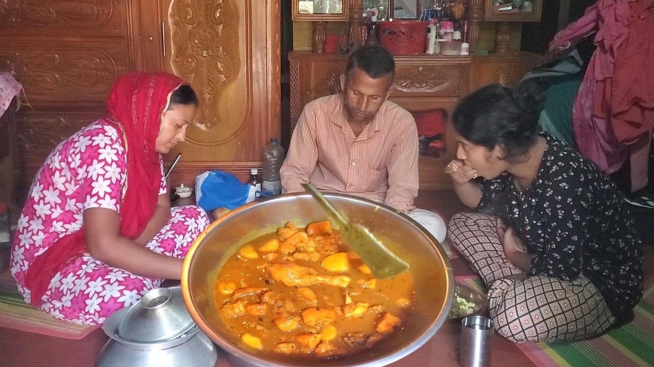 VILLAGE STYLE Chicken Curry Recipe 🐓 গ্রামের দৈনন্দিন জীবন