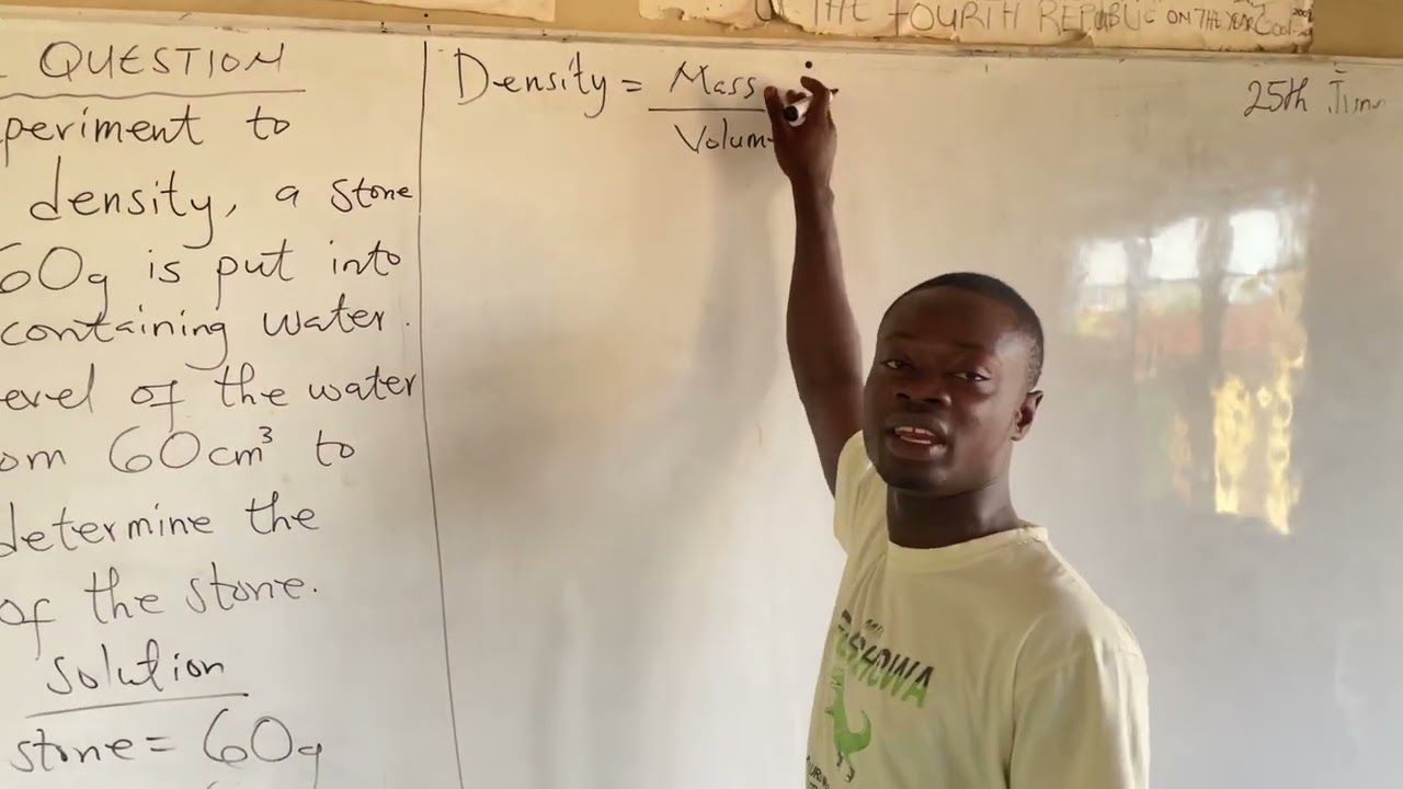 How to Calculate Density of a Stone | WAEC Question Solved Step-by-Step