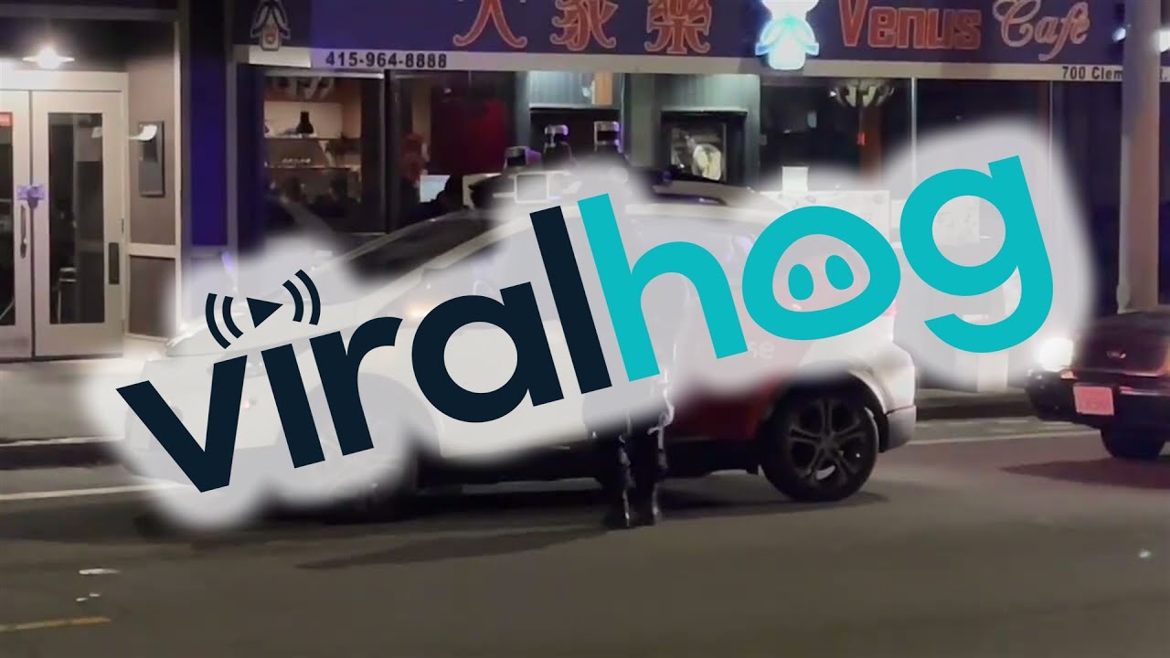 Autonomous Vehicle Tries to Escape from Police || ViralHog
