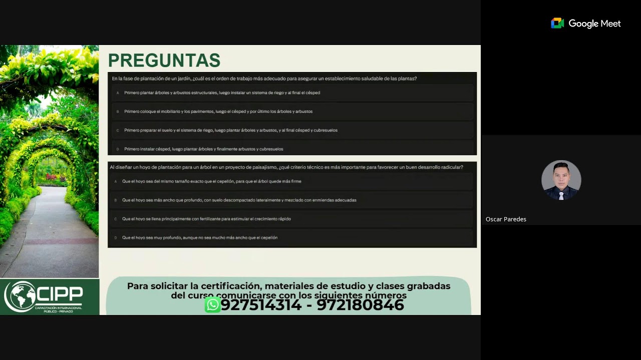 SESIÓN : 🛑*EJECUCIÓN Y MANTENIMIENTO DE PROYECTOS PAISAJÍSTICOS