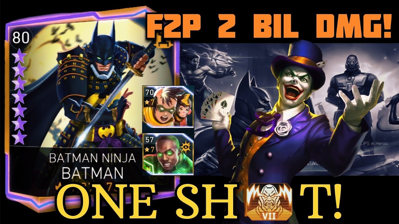 EASY ONE SHOT!🔥 Boss Last Laugh The JOKER by BN BATMAN H7 DOA Solo Raid in Injustice 2 Mobile 6.6