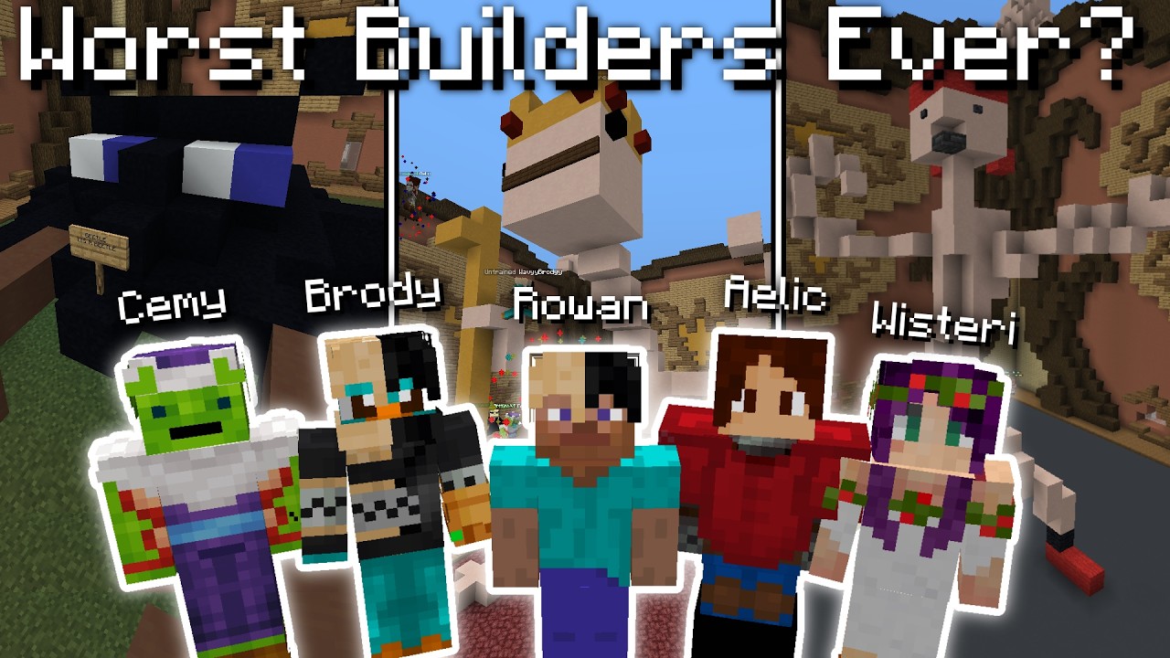 Can 5 Terrible Builders Win Hypixel Build Battle?