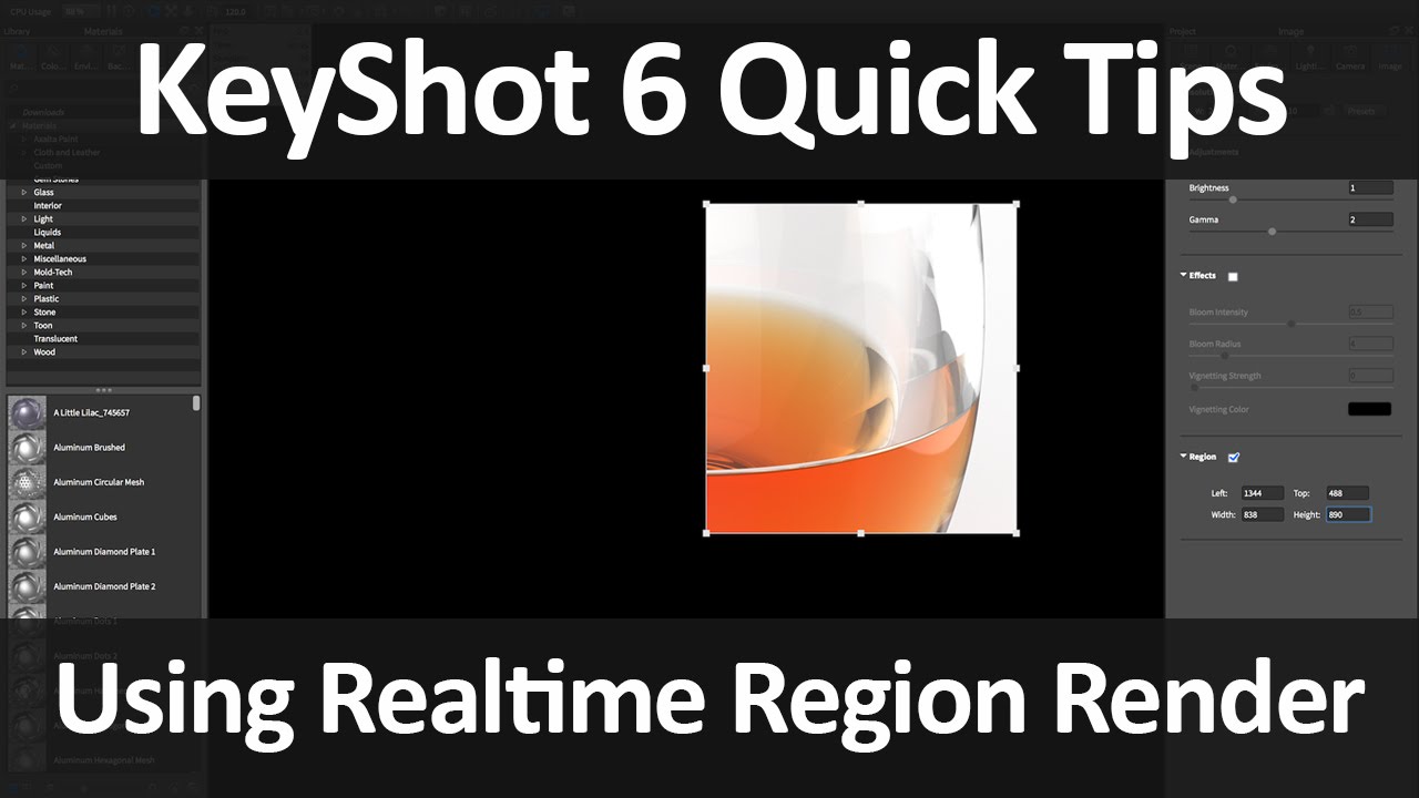 KeyShot 6 Quick Tip: Using Real-time Region Render