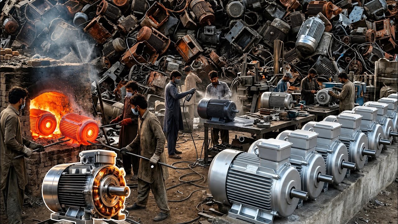How Electrical Motors Are Made from Recycled Metal | Amazing Factory Manufacturing Process