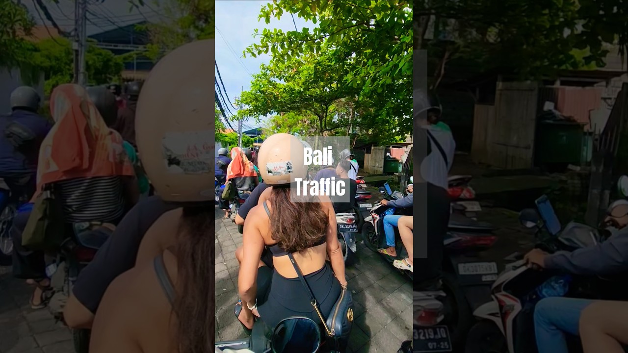 Bali traffic is real! Or should I say Canggu traffic? #bali #indonesia #travel #canggu