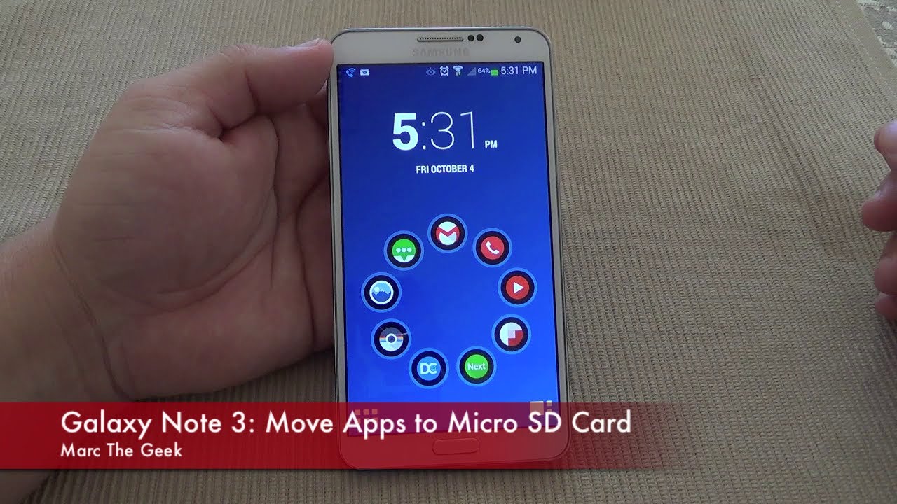 Samsung Galaxy Note 3: Move Apps to Micro SD Card