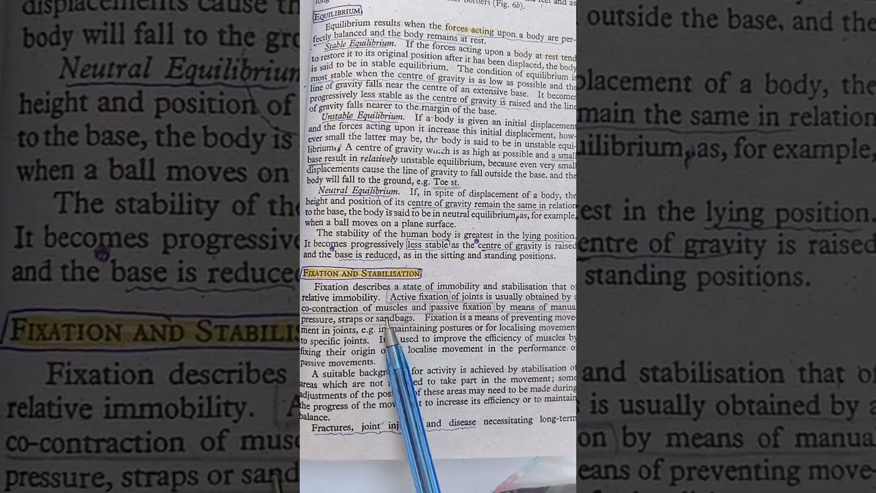 Fixation and Stabilization | Kinesiology | Chapter 1