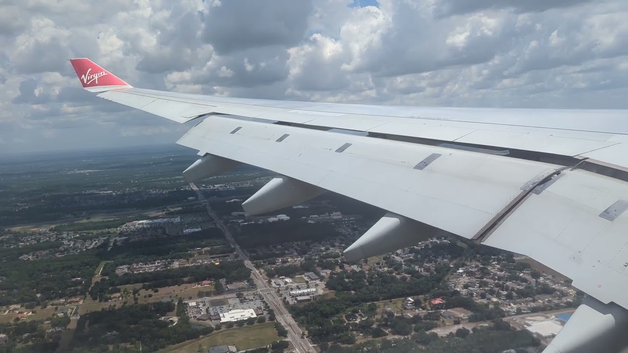 Virgin Atlantic Landing at Orlando airport 