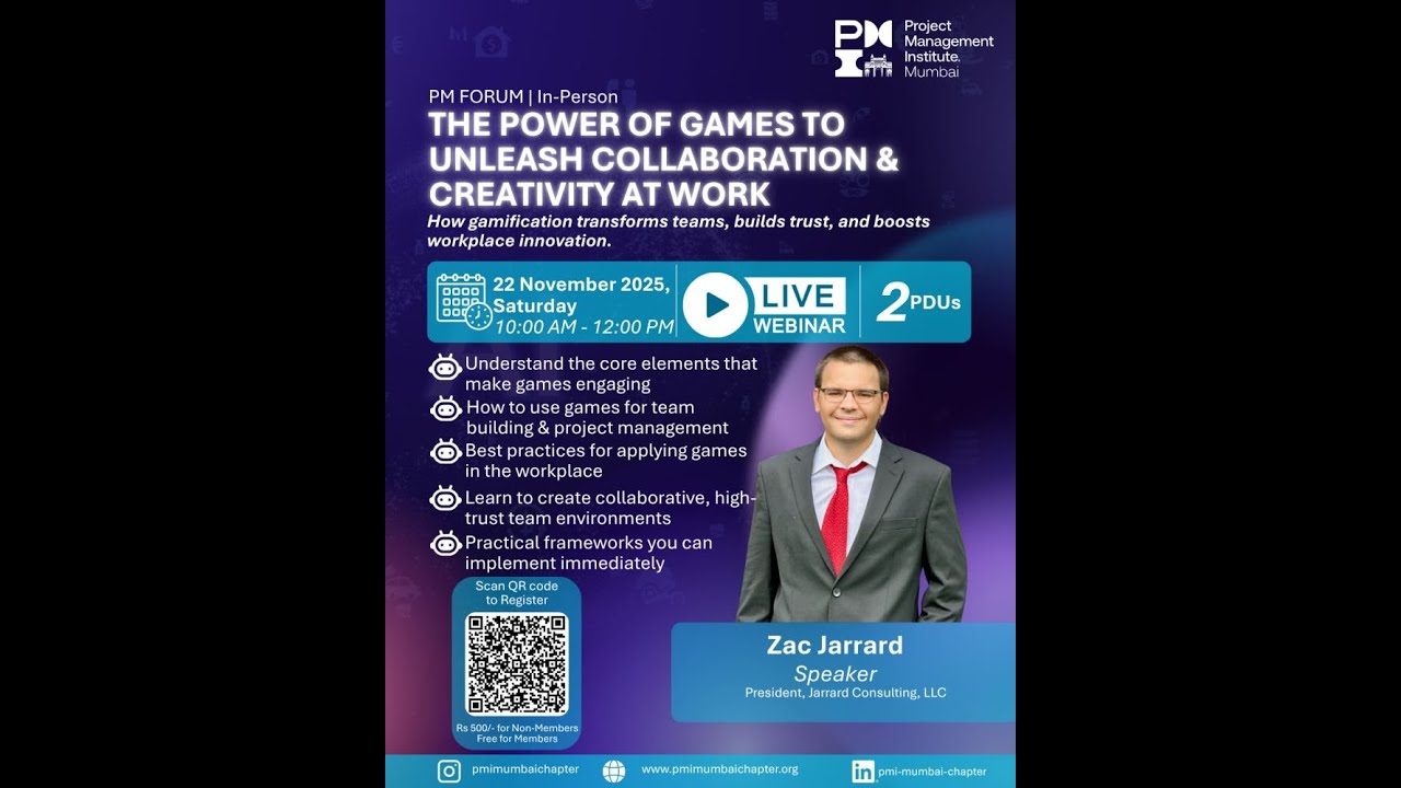 Virtual PM Forum Meet - The Power of Games to Unleash Collaboration & Creativity at Work - 22.11.25