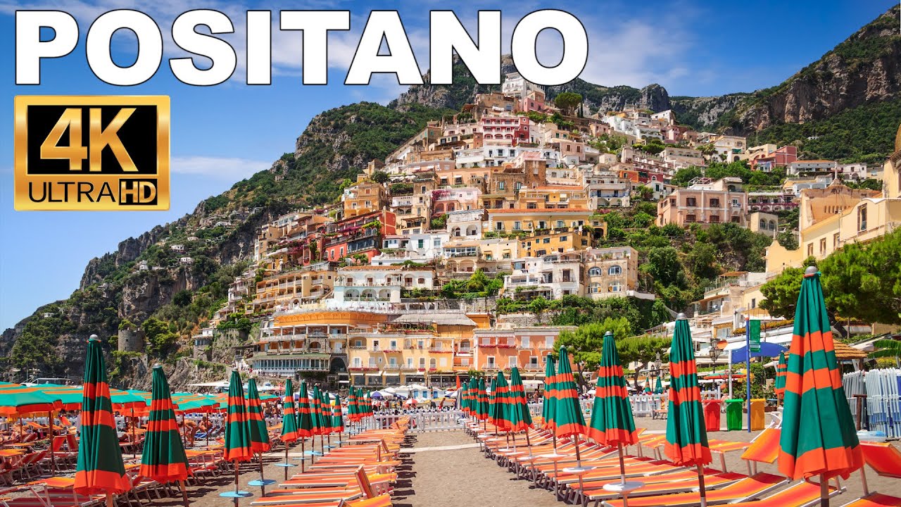 Beautiful afternoon walk in Positano Italy (in 4K + with captions!)