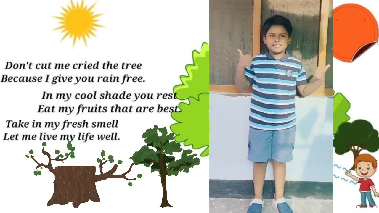 Do Not Cut Me Cried The Tree Poem With Action | Don't Cut Trees Save Trees | Saved Tree Rhymes 🌲