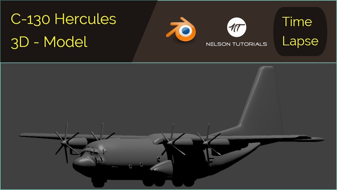 3D Modeling: C-130 Hercules - Full Video (Blender Timelapse)