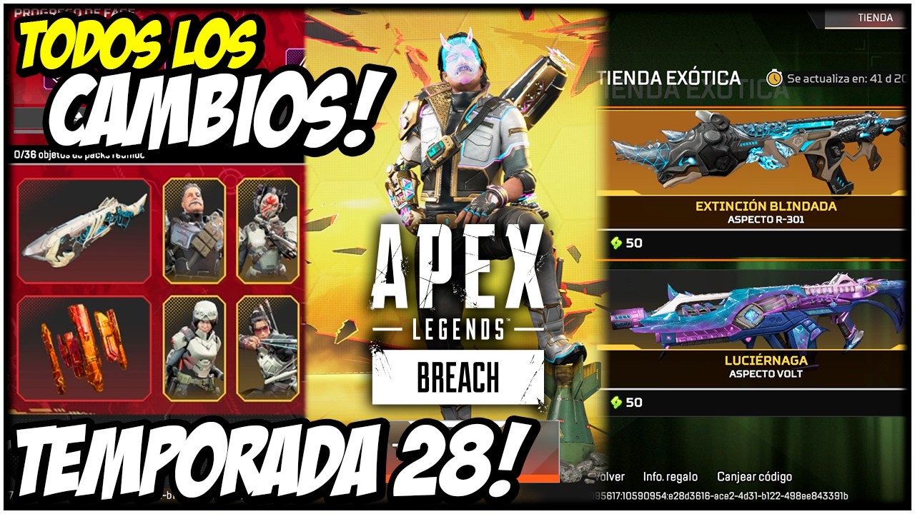 ¡Así se ven todos los cambios y novedades de la season 28! | Apex Legends BREACH