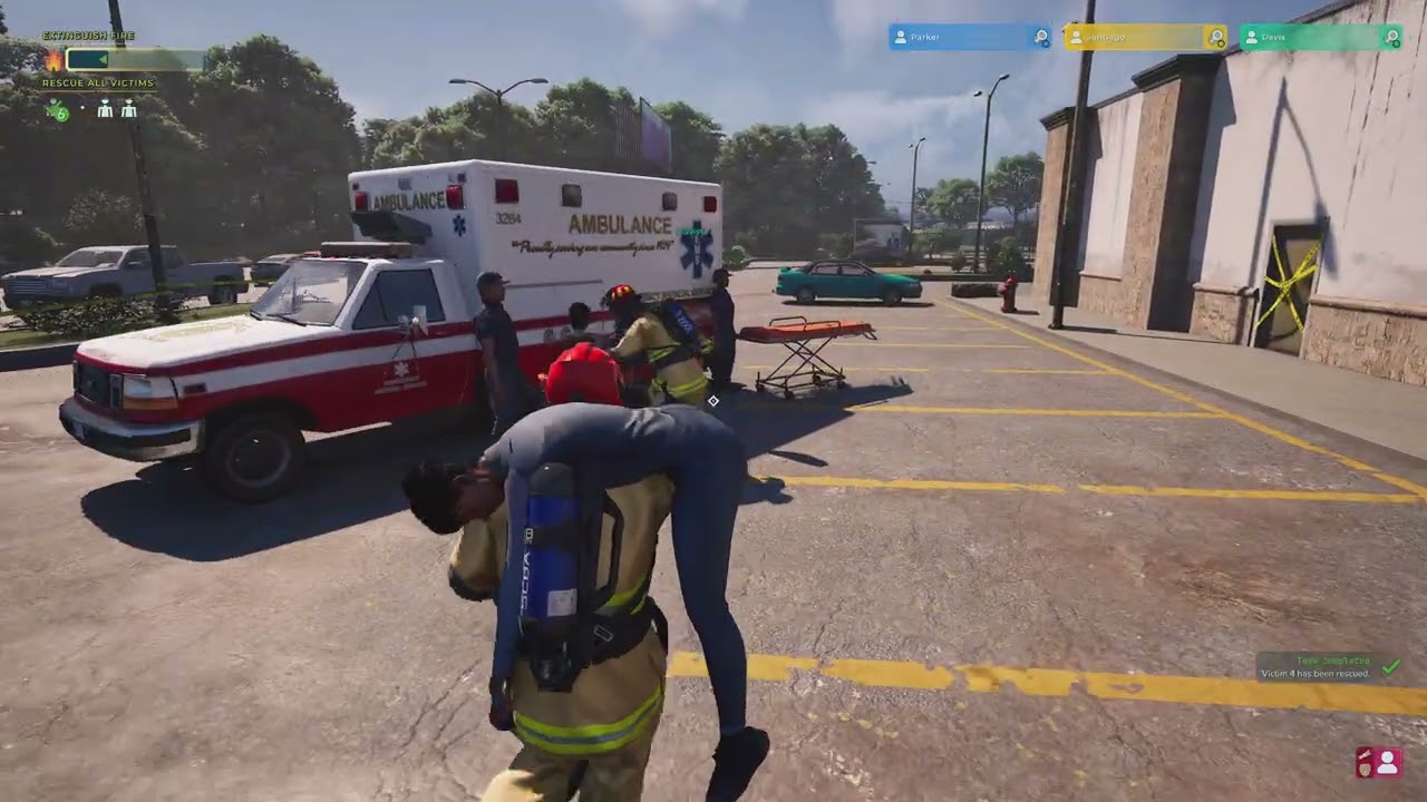 Firefighting Simulator: Ignite - Helping the people - PS5 Gameplay