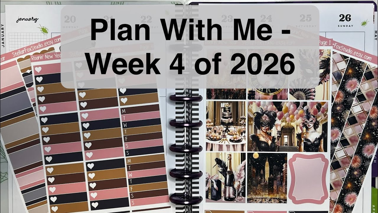 Планируйте вместе со мной — 4-я неделя 2026 года (наклейки Happy Planner Classic и Stellar Fox St...