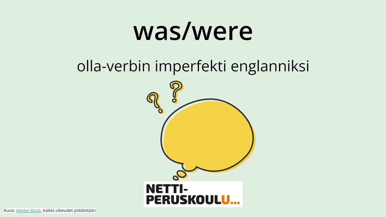 aena3: Olla-verbin imperfekti (perusopetus)