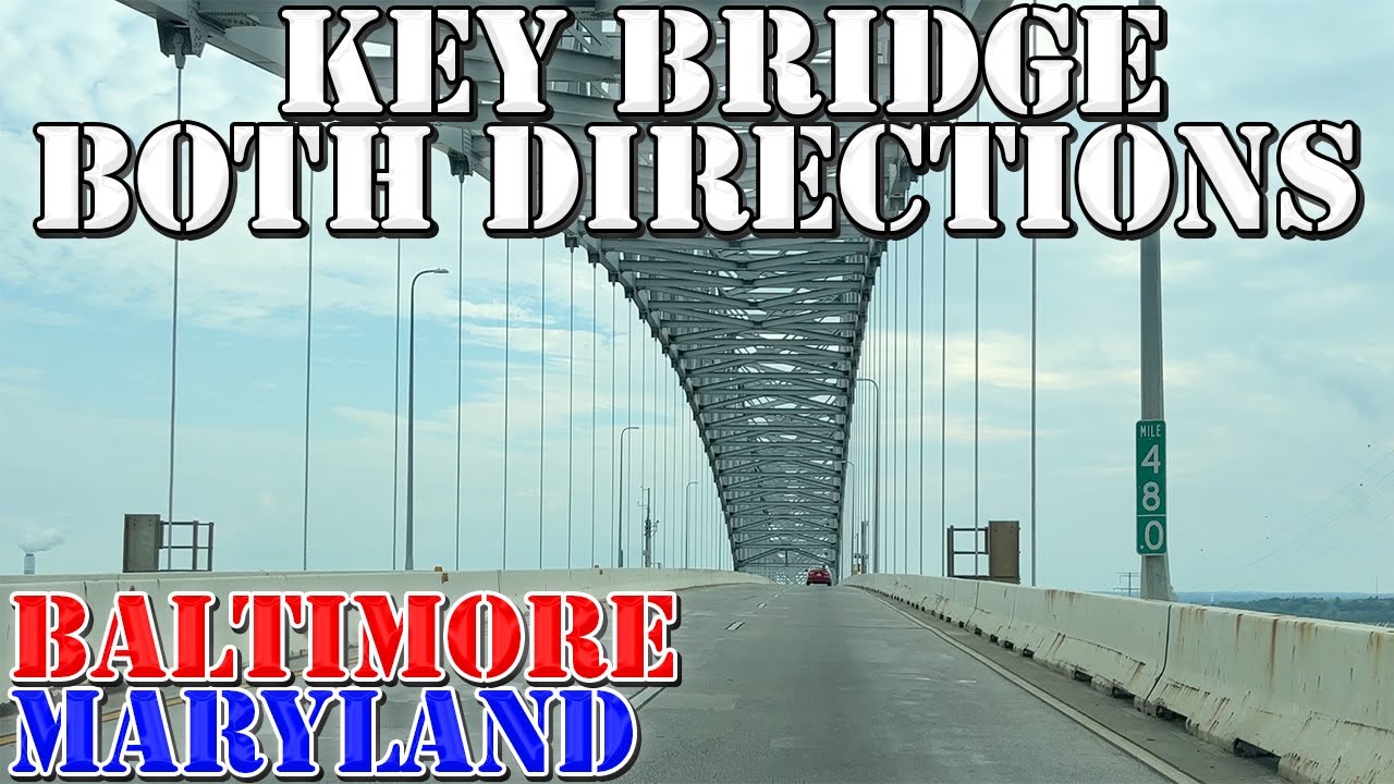 Francis Scott Key Bridge - I-695 - BOTH DIRECTIONS - Baltimore - Maryland - 4K Infrastructure Drive