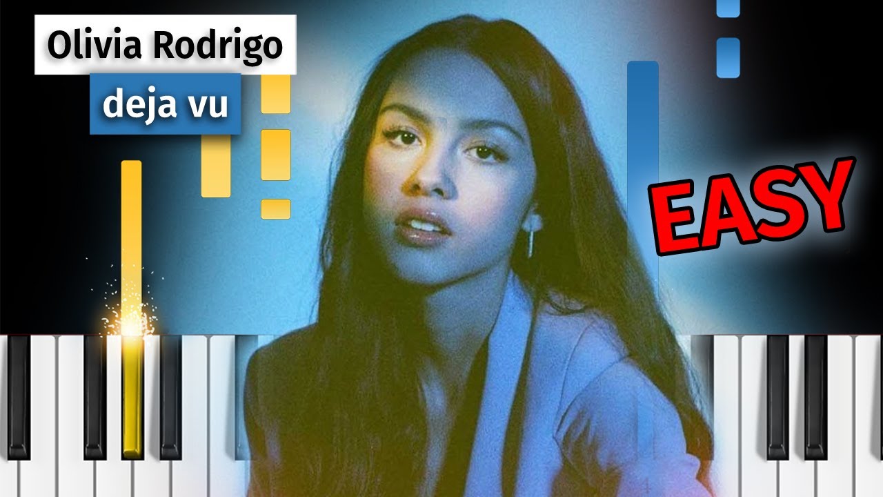 Olivia Rodrigo - deja vu - EASY Piano Tutorial