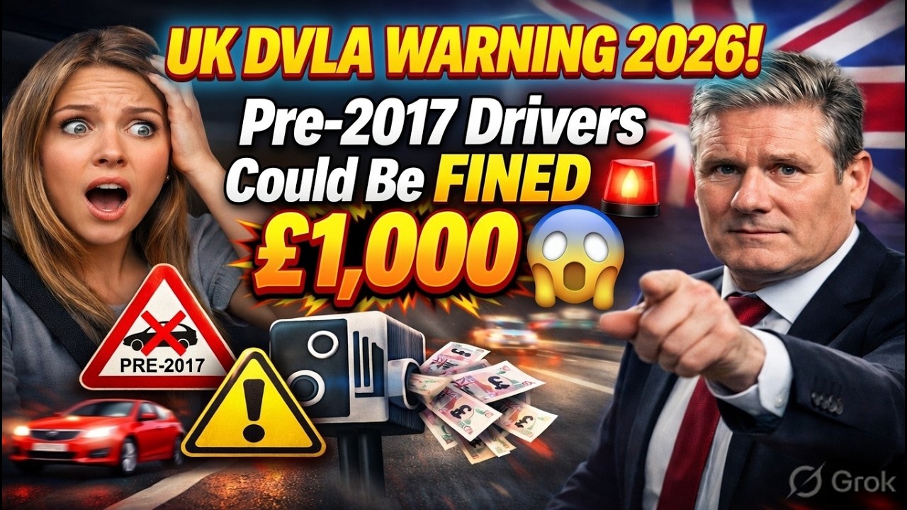 🚨 UK DVLA WARNING 2026! Pre-2017 Drivers Could Be FINED &pound;1,000 😱🚗