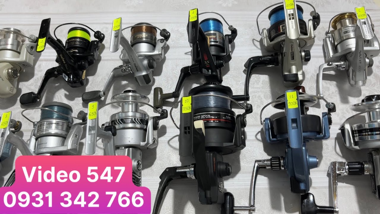 Máy Câu Nhật Bãi Mới Nhất : Máy Shimano Chạy 4 Bạc Đạn, Máy Daiwa Đẹp (Video 547)
