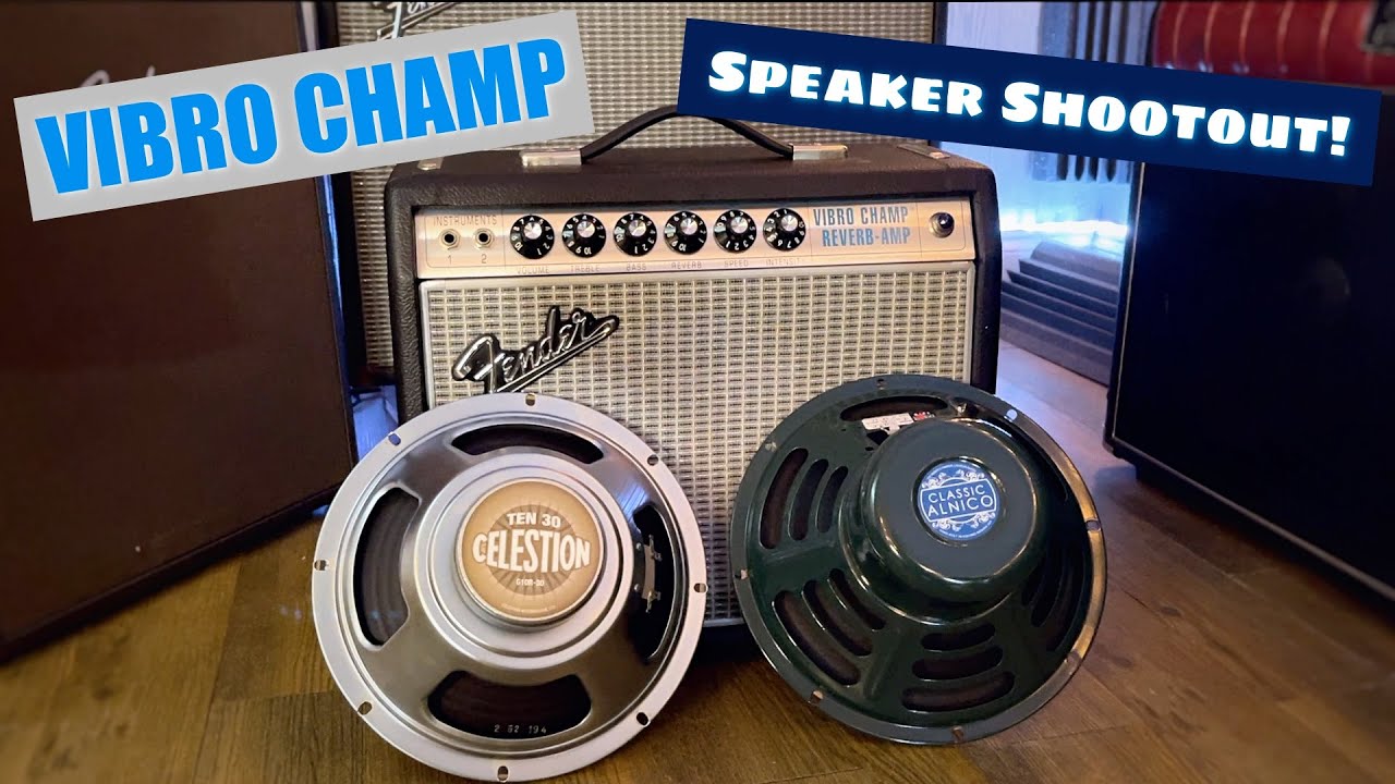 Fender 68 Vibro Champ Speaker Shootout!