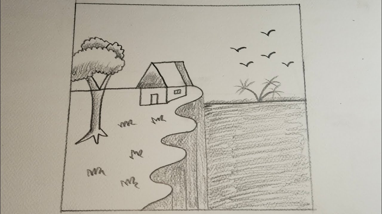 How to Sketch a Beautiful Scenery: Step by Step Pencil Art 