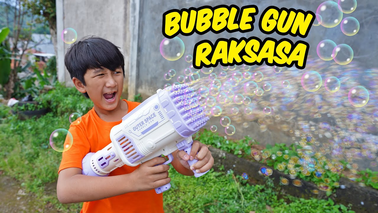 Ziyan Pengen Main Bubble Gun Raksasa