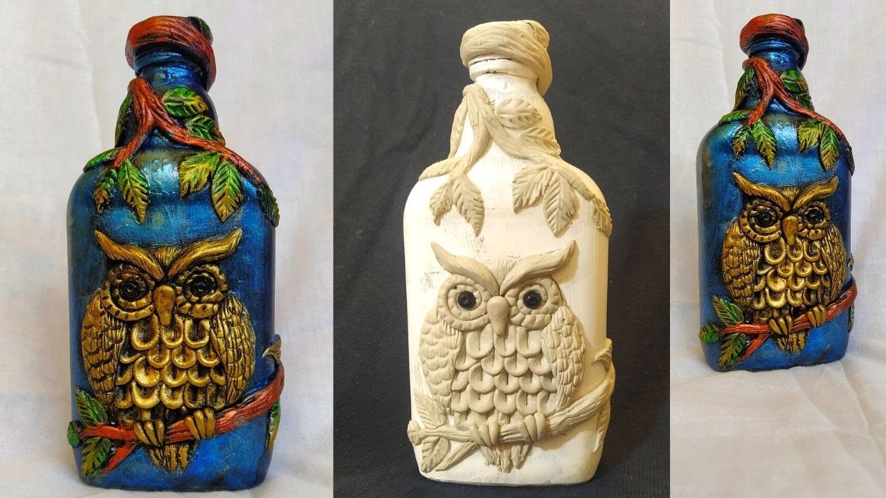 Glass Bottle Craft Ideas /Glass Bottle Art