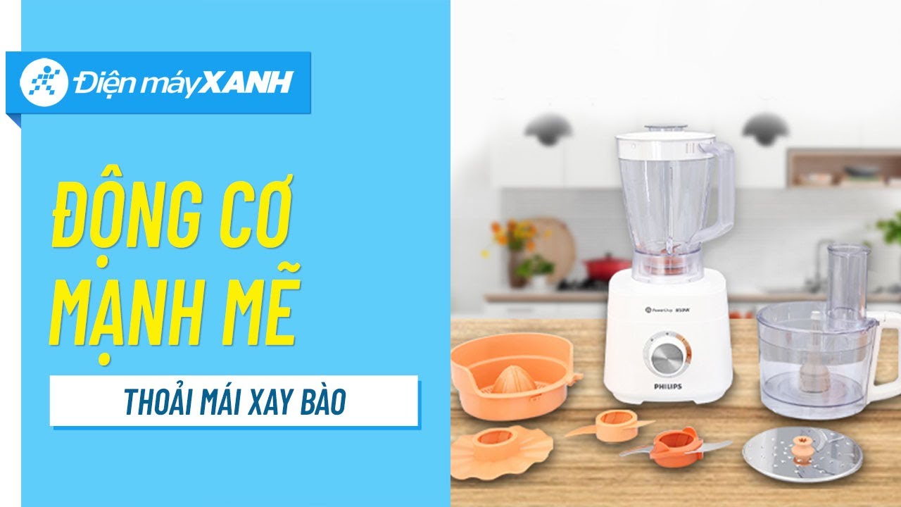 M&aacute;y xay đa năng Philips: Xay b&agrave;o dễ d&agrave;ng, thỏa th&iacute;ch chế biến mọi m&oacute;n ăn (HR7520/00) &bull; Điện m&aacute;y XANH