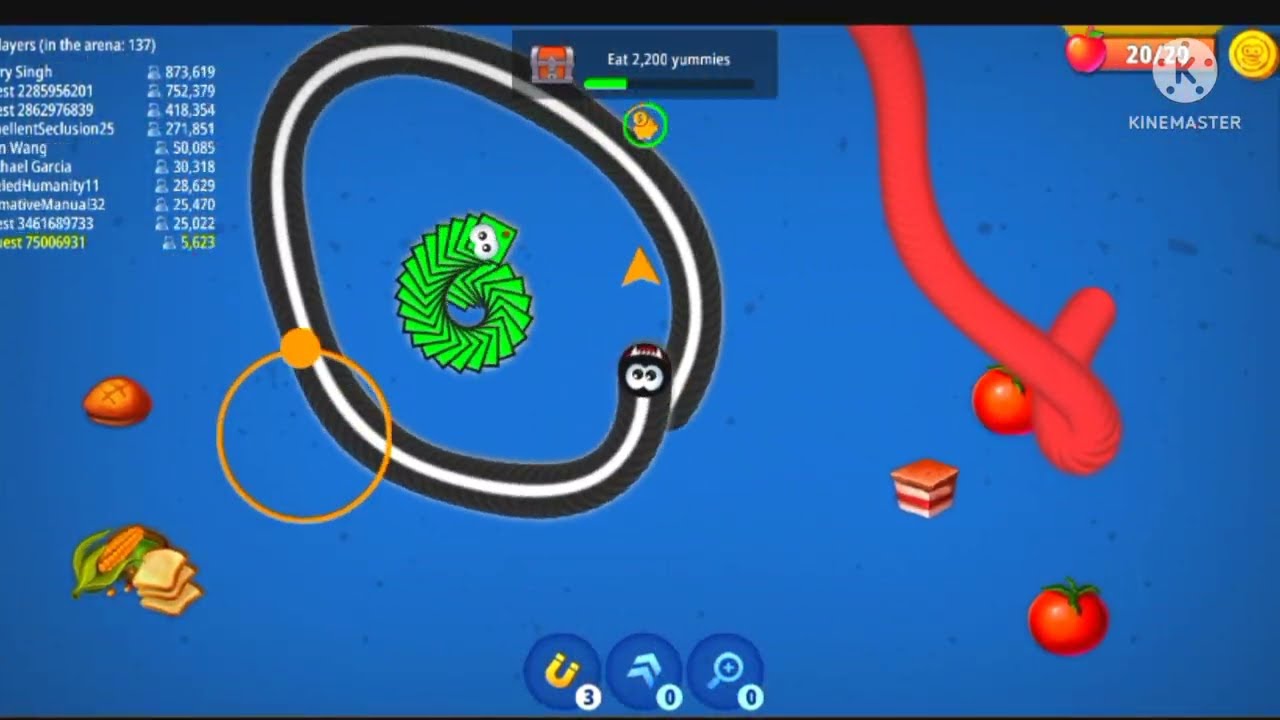 worms zone.io/hungry snake top player better gameplay  killer snake 100+ kill snake#rawatking8750