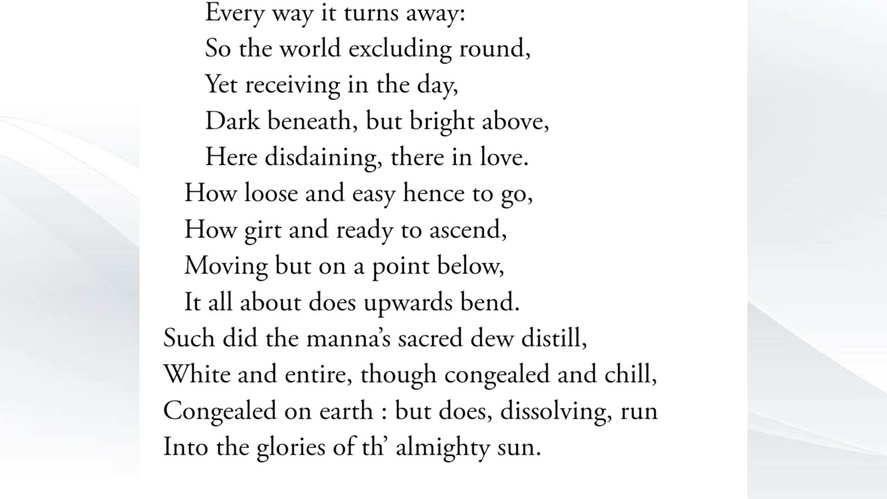 ' On A Drop of Dew' by Andrew Marvell/ full summary and explanation/line to line  #mainenglish