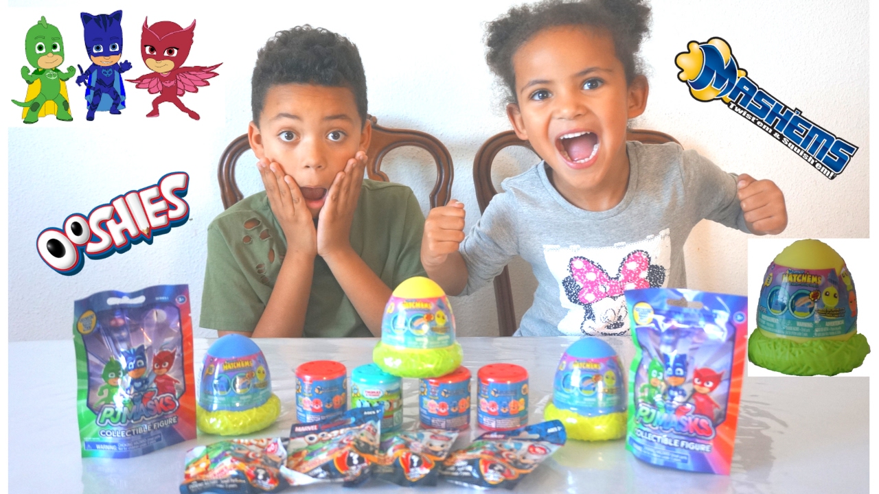 MASHEMS HATCHEMS  BLIND BAG HAUL OPENING, KIDS FUN
