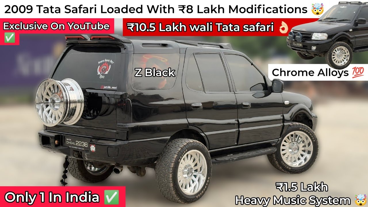 Only 1 in india ✅ 2009 Tata Safari Complete with ₹8 Lakh Modifications 🤯 Loaded With 20 Inch Alloys.