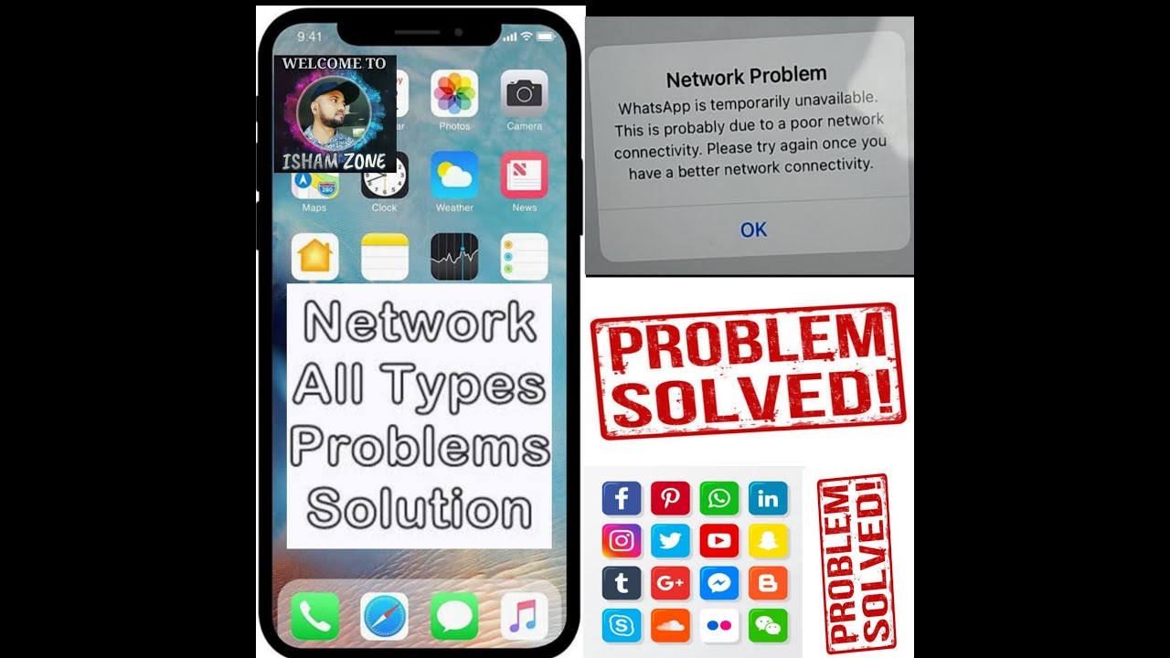 whatsapp is temporarily unavailable. this is probably due to a poor network connectivity #iphone