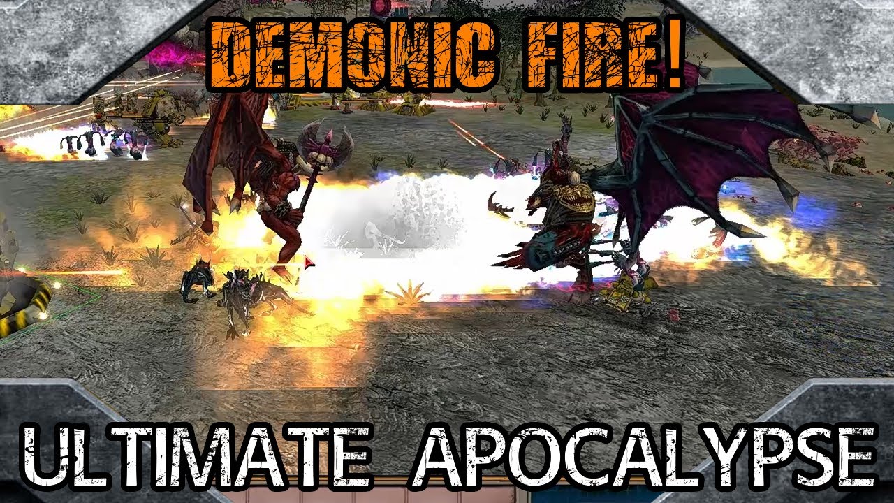 Warhammer 40,000: Dawn of War Ultimate Apocalypse 1 vs 1 Chaos Demons vs Space Marines