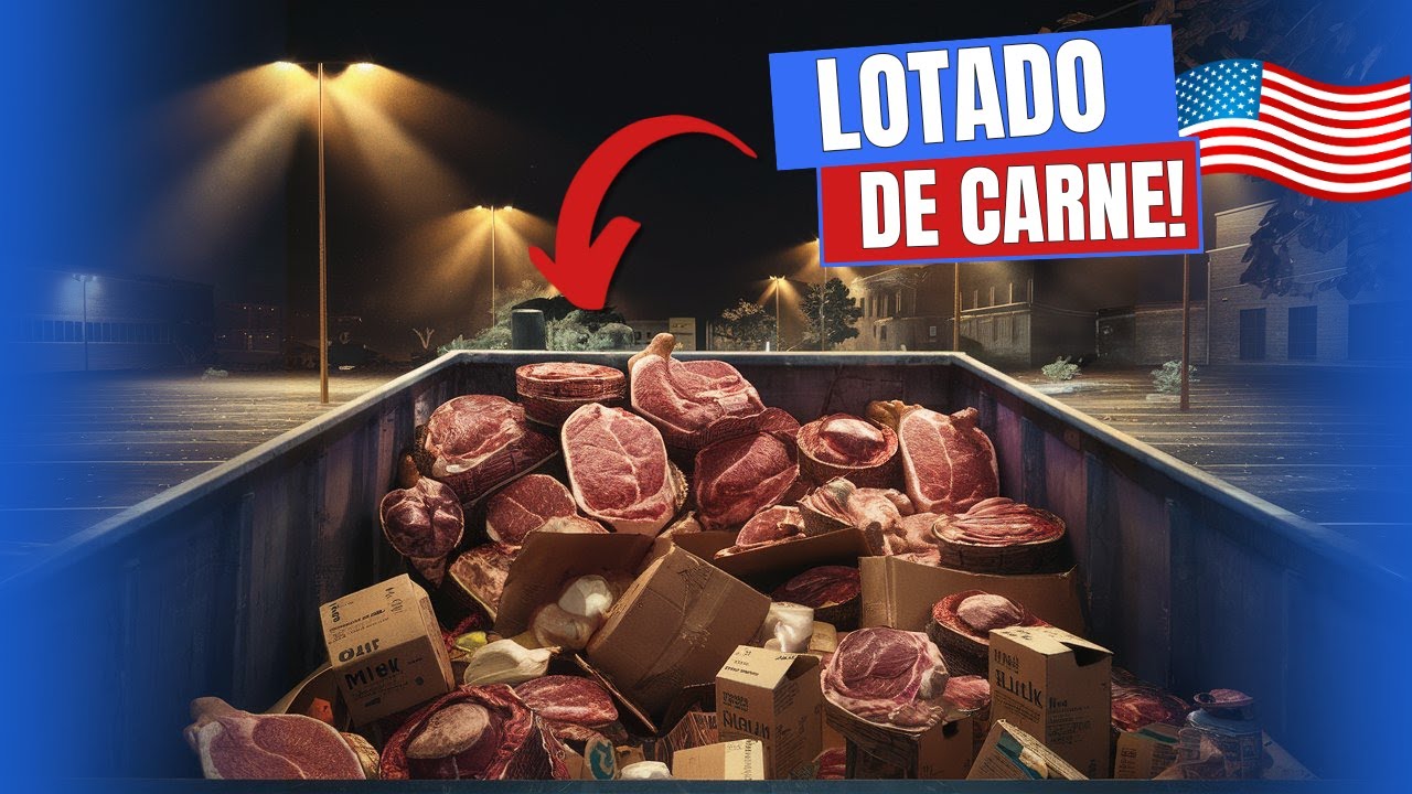 ACHEI um Dumpster LOTADO DE FRUTAS E CARNES! DUMPSTER DIVING nos ESTADOS UNIDOS