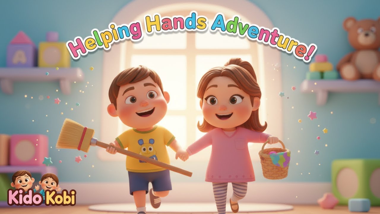 Kids Helping Others 🤍 | Helping Hands Song | Educational Cartoon