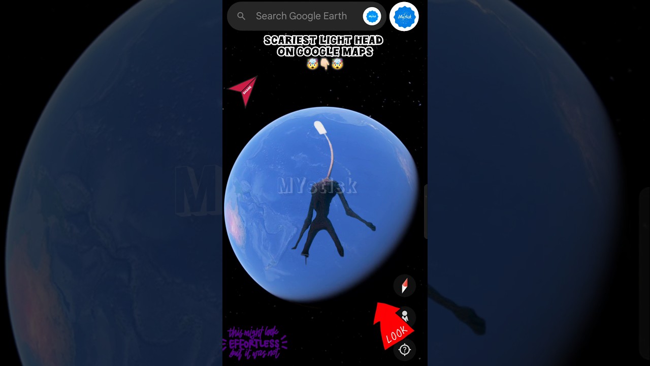 Scariest Light Head 😶&zwj;🌫️ on Google maps! and Google Earth 🌎#mystisk #googleearth