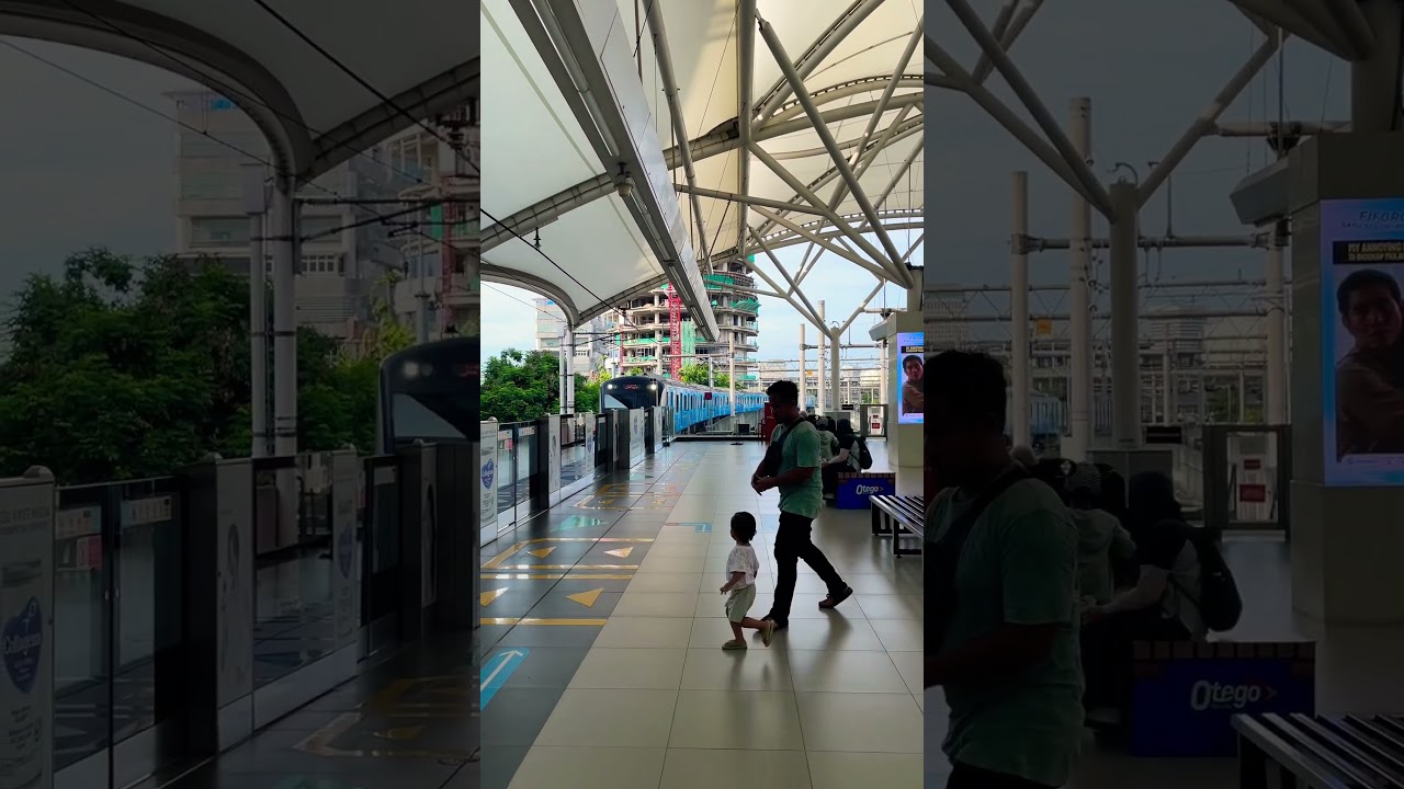 jakarta keren! mrt tiba di stasiun mrt blok m #mrt #jakarta #jakarta #cityview #cityvibes