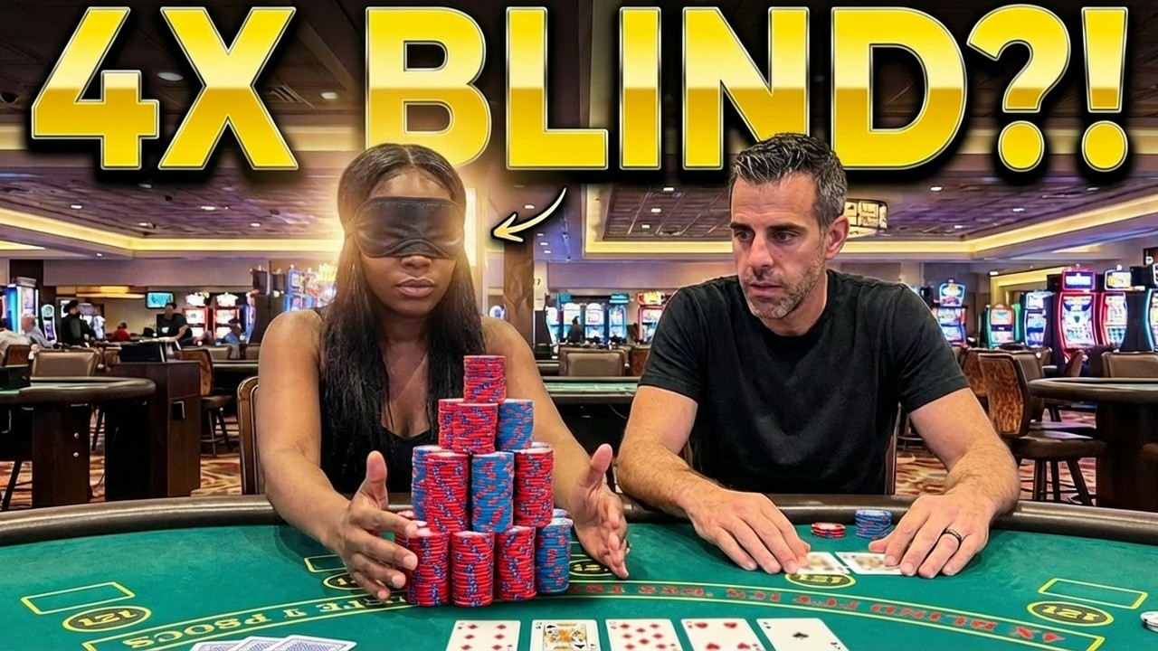 Witness this Amazing 4x Blind Run in Heads Up Hold'em Poker