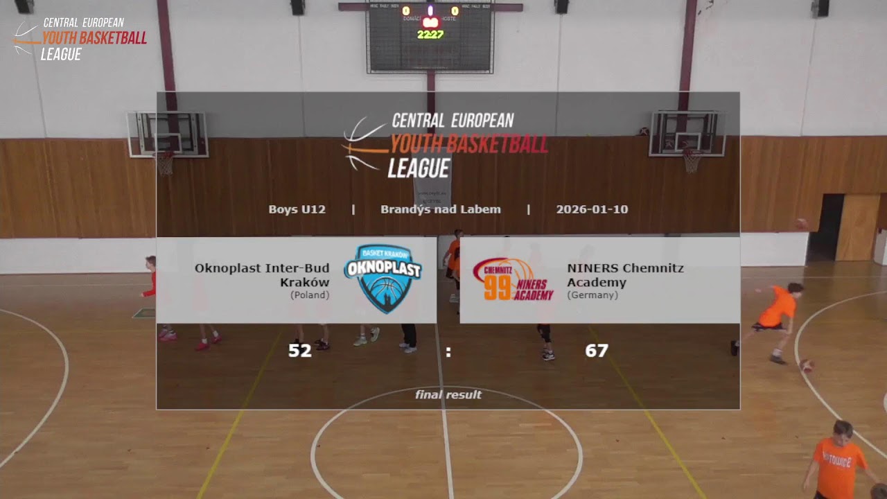 CEYBL U12, 10. 1. 2026, Oknoplast Inter-Bud Krak&oacute;w - Niners Academy