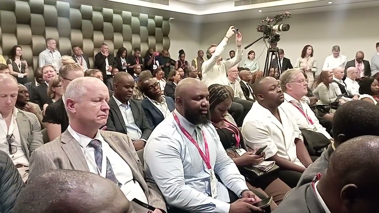 Mr Guvamatanga at the Zimbabwe Mining Forum  in Cape Town South Africa 
