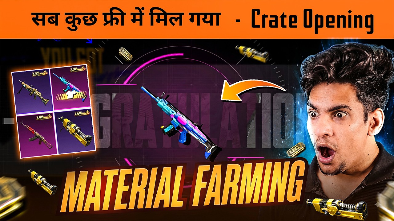 Material Farming Record 😱 50,000 UC Lucky Crate Opening | Water Blaster Scar-L Skin in BGMI