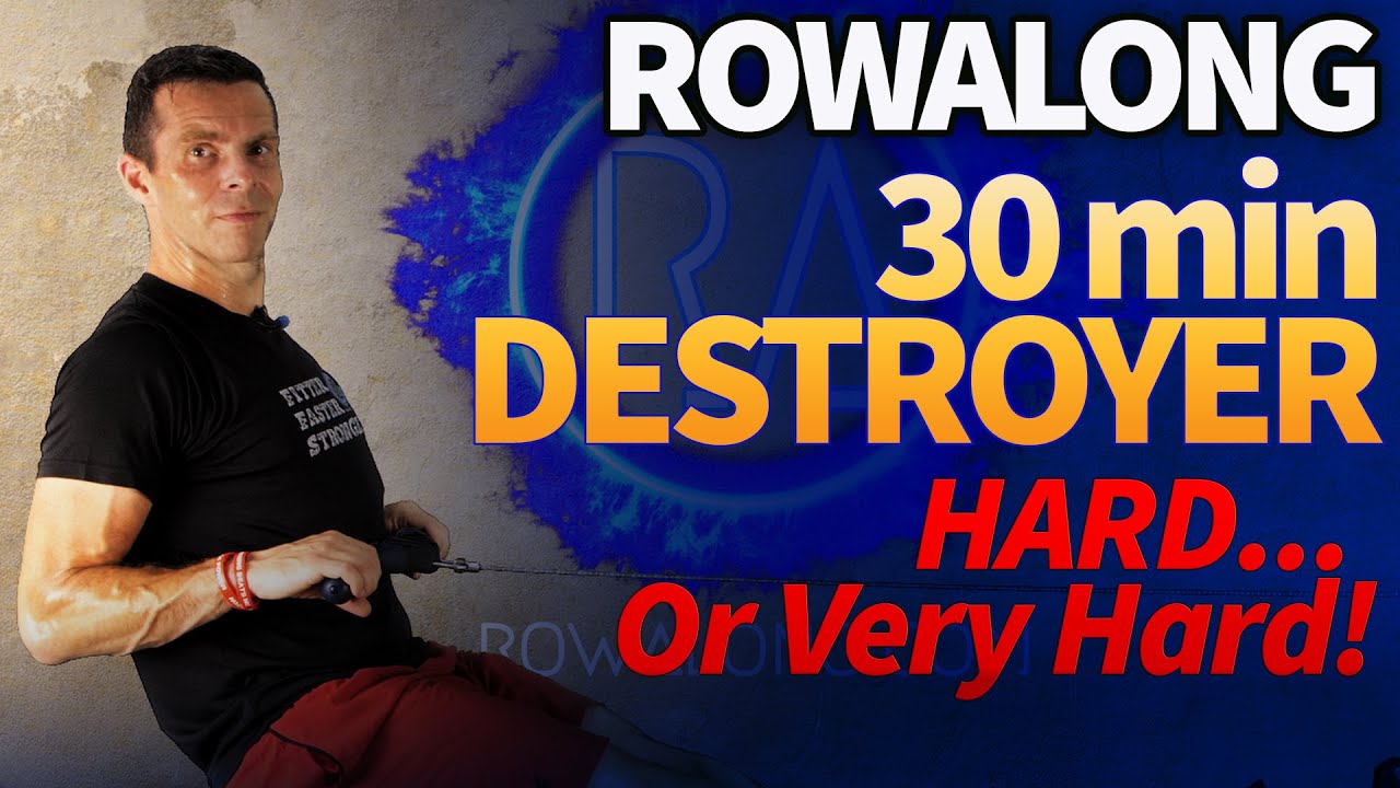 30 Minute HIIT Rowing Workout - The 30 Destroyer | Push Your Limits | RowAlong